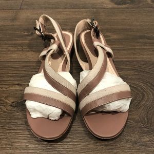 NWT Martin + Osa Taupe and Cream Sandals.